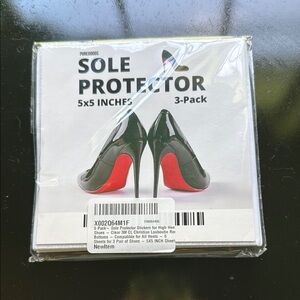 Sole Protector for High Heels - Black and Red